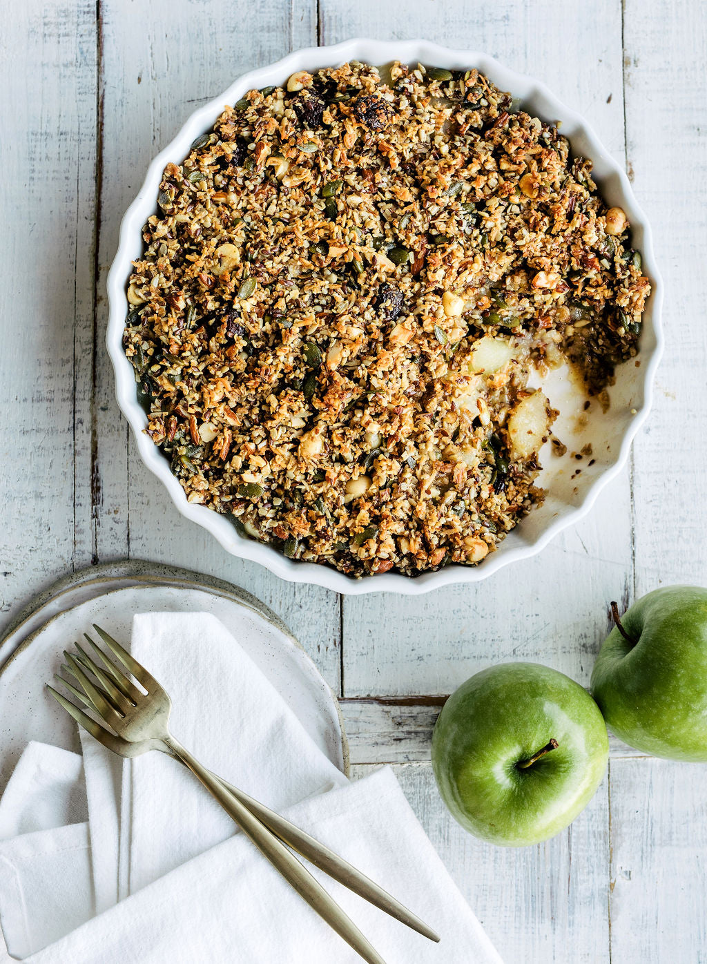 Cinnamon Donut Apple Crumble