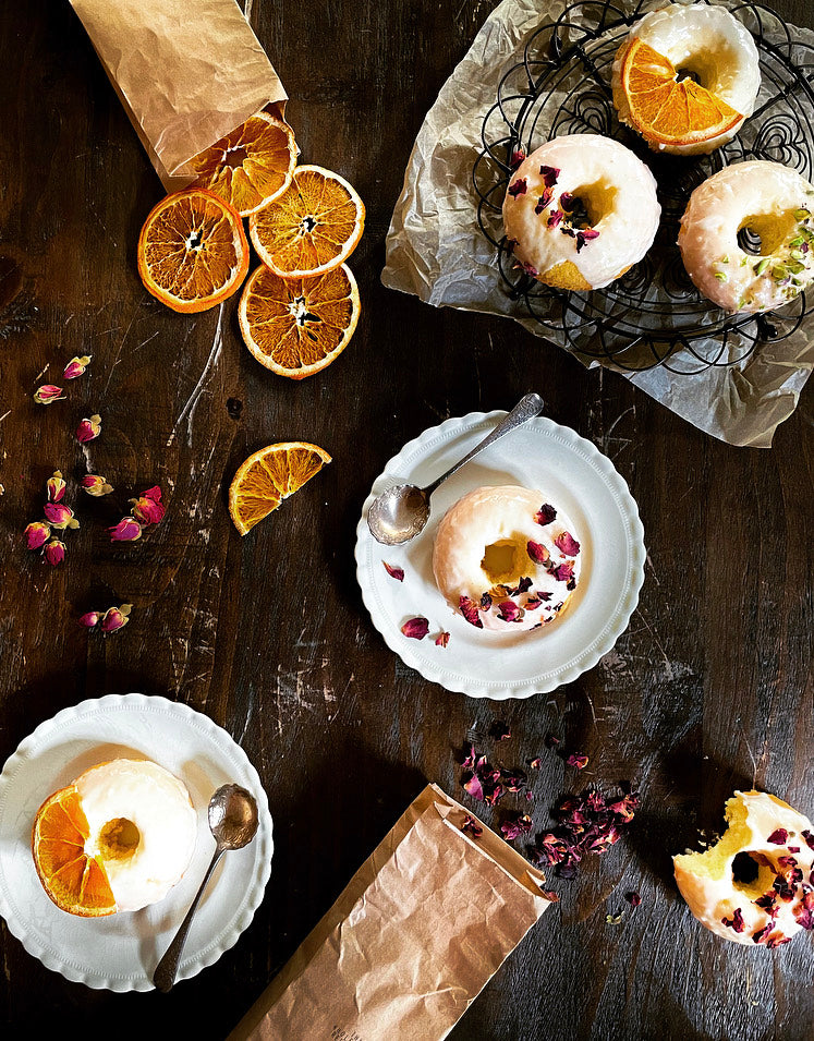Gluten Free Baked Vanilla Iced Doughnuts