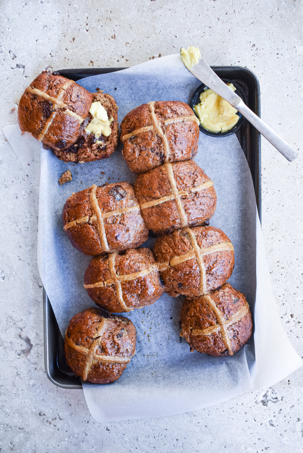 Chocolate Chai Hot Cross Buns
