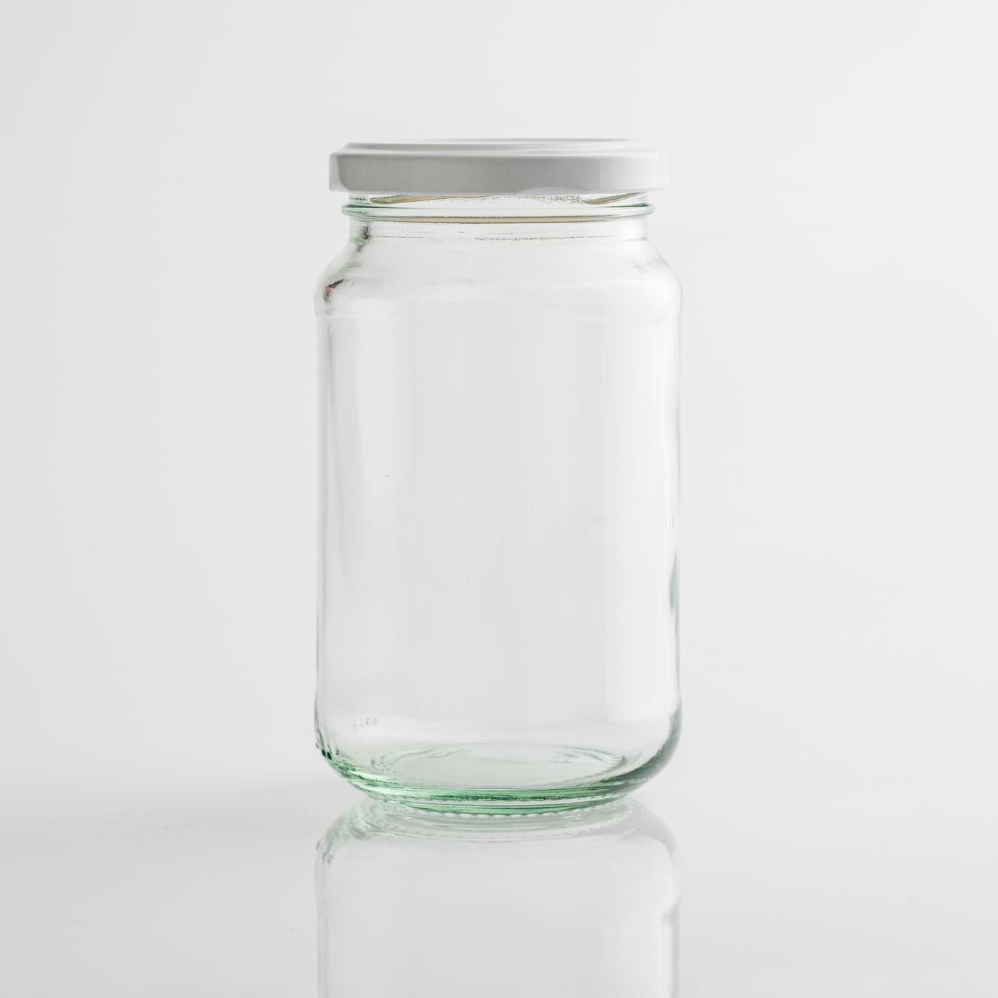 375ml Glass Jar with White Lid