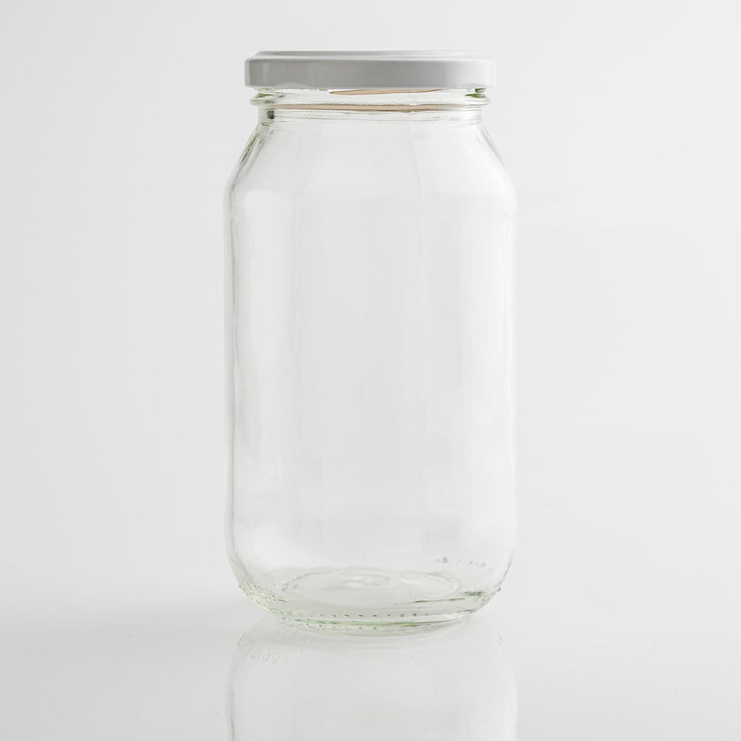 500ml Glass Jar with White Lid