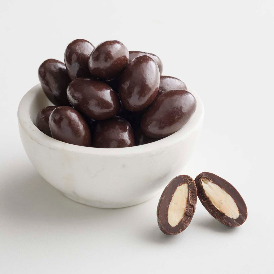 Premium Dark Belgian Chocolate Almonds