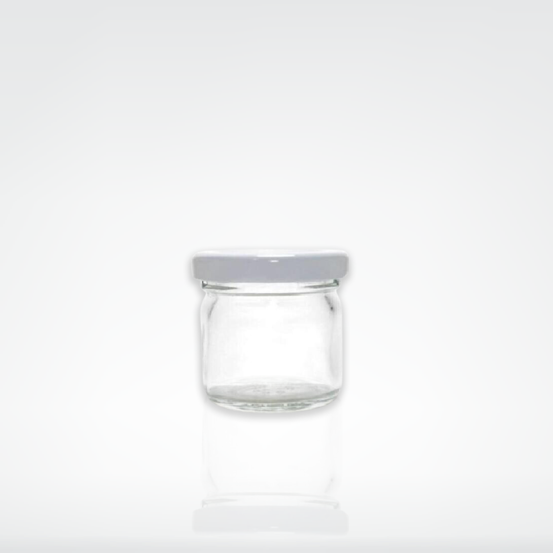 35ml Mini Glass Jar with White Lid