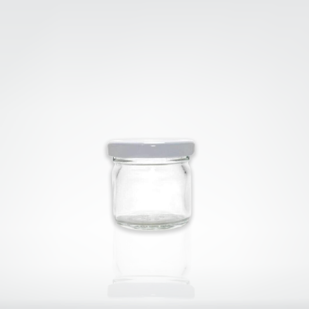 40ml Mini Glass Jar with White Lid